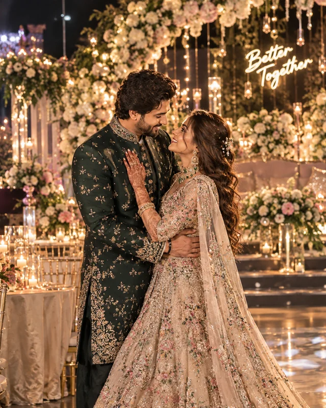 Reyansh and Siya at the Reception